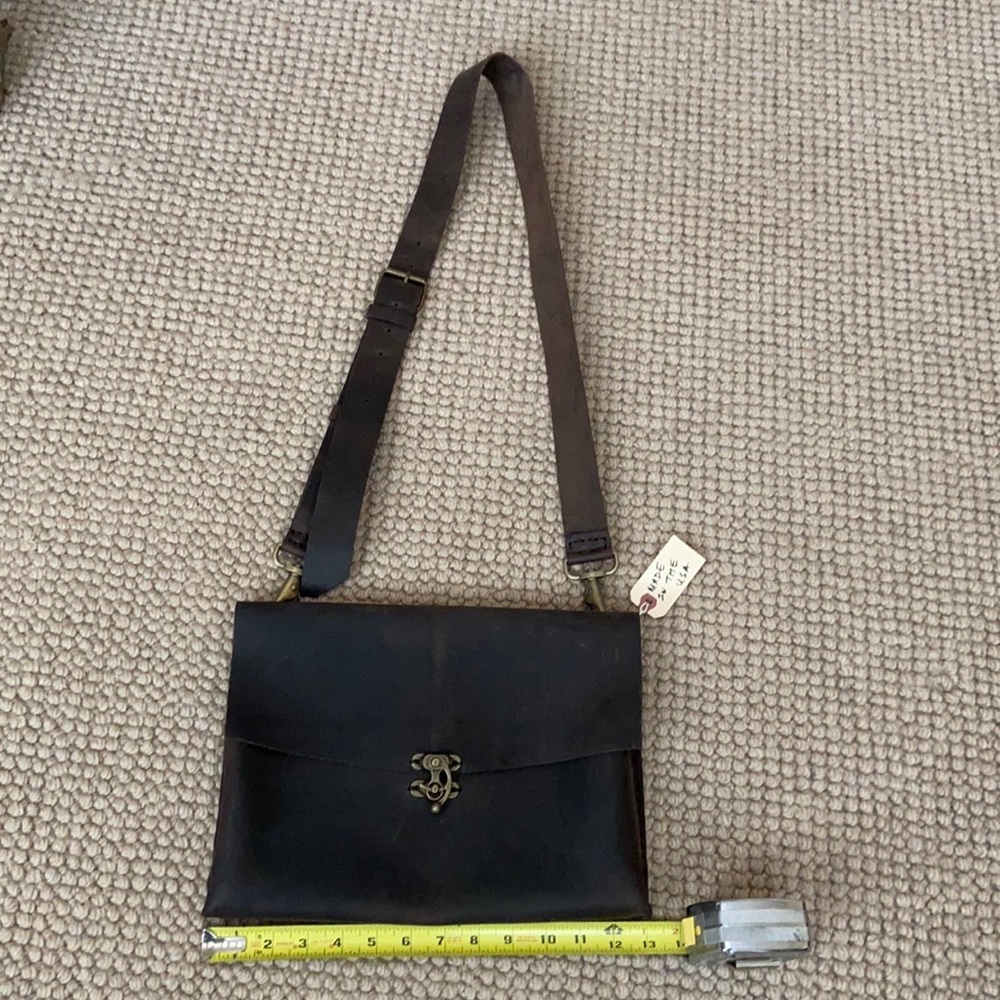 Brown leather crossbody bag/document bag